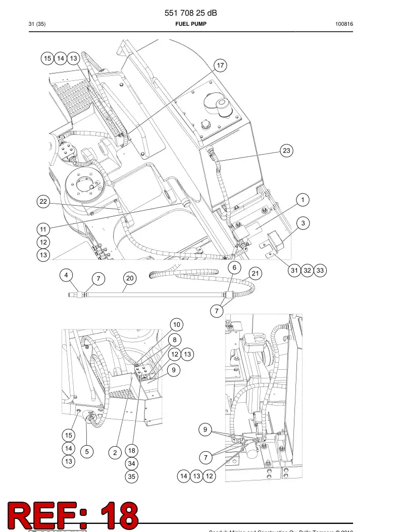 55179361 551 793 61 Bracket - Sandvik Technical Drawing