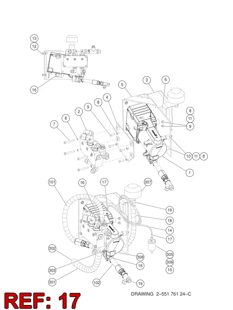 55179450 551 794 50 HOSE CLAMP - Sandvik Technical Drawing