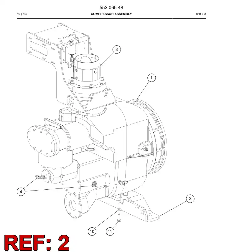 55179482 551 794 82 Support, Engine - Sandvik Technical Drawing