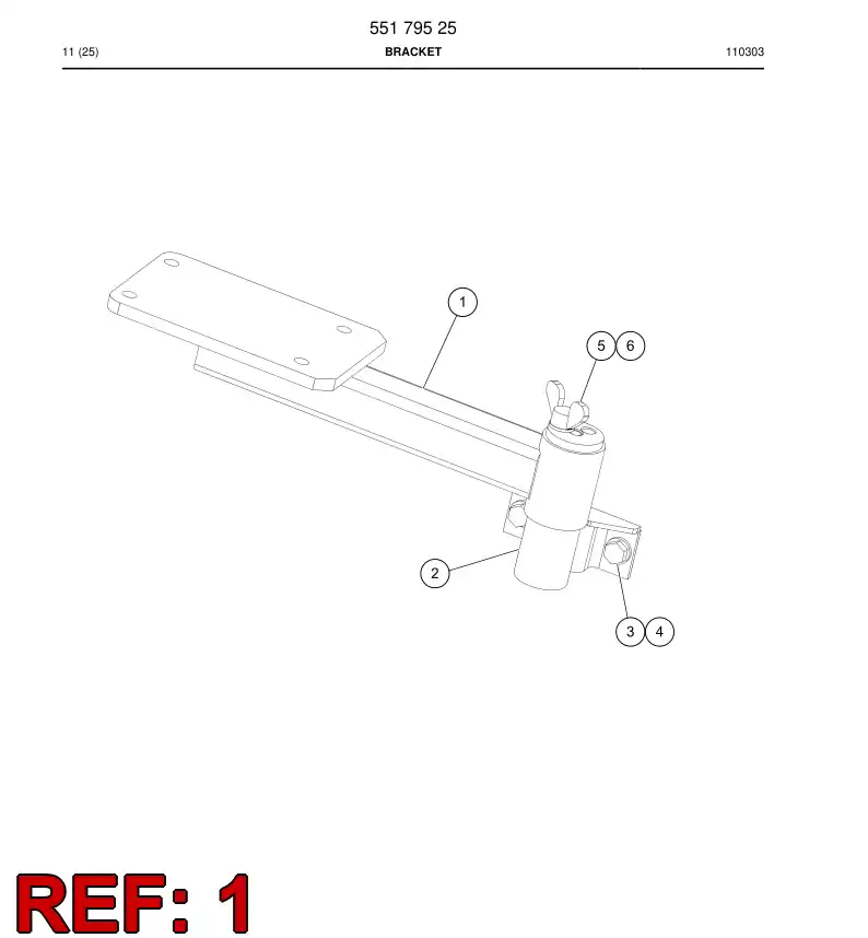 55179526 551 795 26 Bracket - Sandvik Technical Drawing