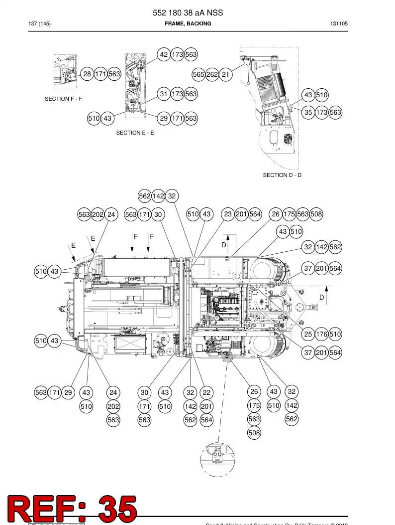 55179543 551 795 43 Support - Sandvik Technical Drawing