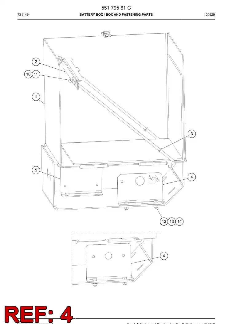55179555 551 795 55 Plate - Sandvik Technical Drawing