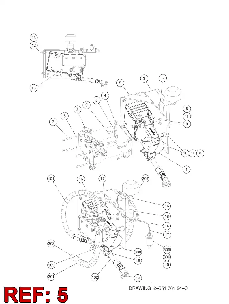 55179557 551 795 57 BRACKET - Sandvik Technical Drawing
