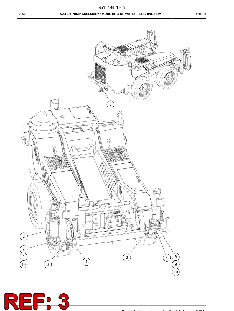 55179616 551 796 16 Valve bracket - Sandvik Technical Drawing