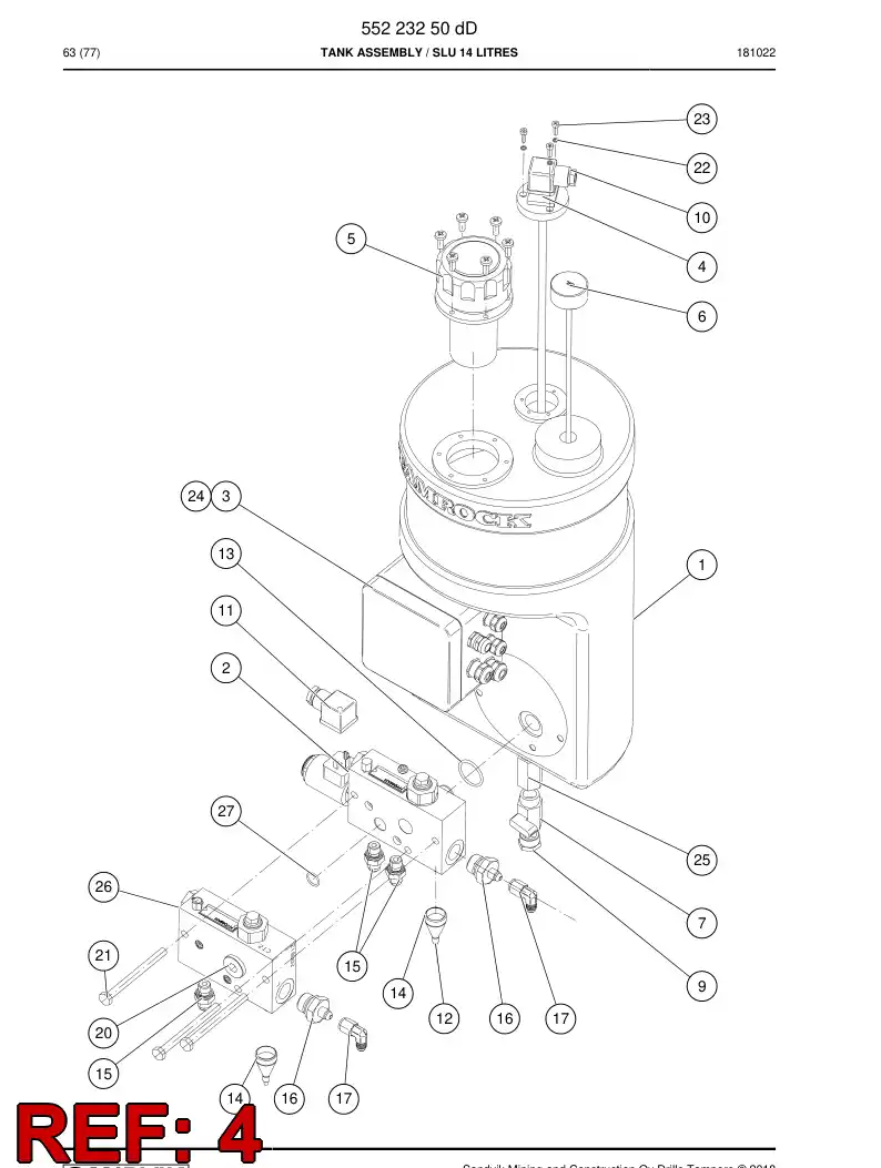 55179629a 551 796 29a Sensor - Sandvik Technical Drawing