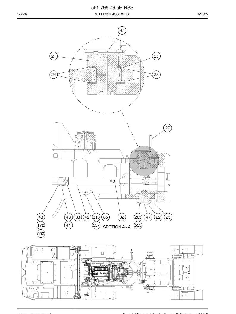 55179679h 551 796 79h ASSEMBLY DE DIREO - Sandvik Technical Drawing