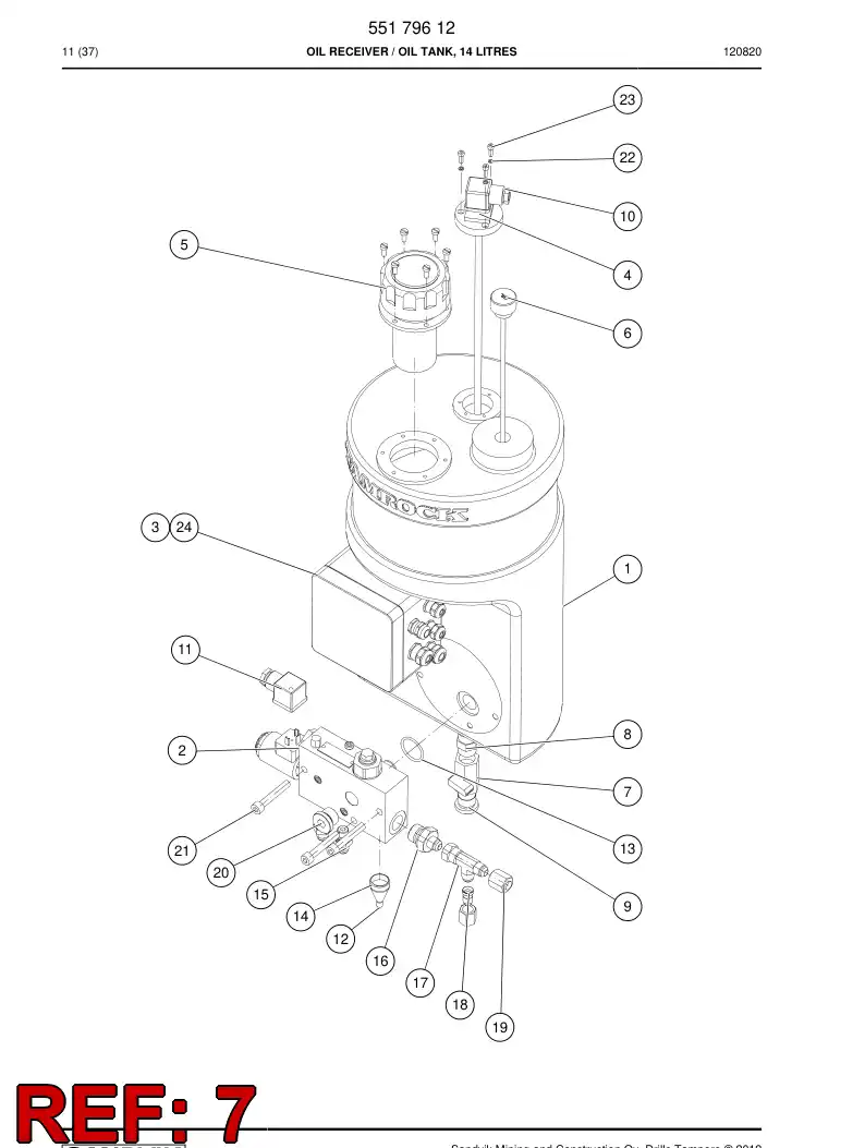 55179687a 551 796 87a VLVULA, ESFERA - Sandvik Technical Drawing