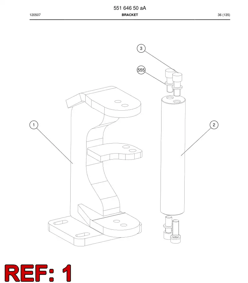 55179703 551 797 03 Frame, Machining - Sandvik Technical Drawing