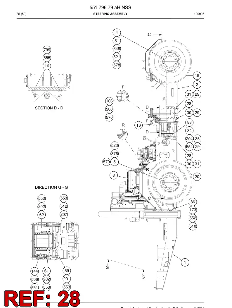 55179791a 551 797 91a Support, Transport - Sandvik Technical Drawing