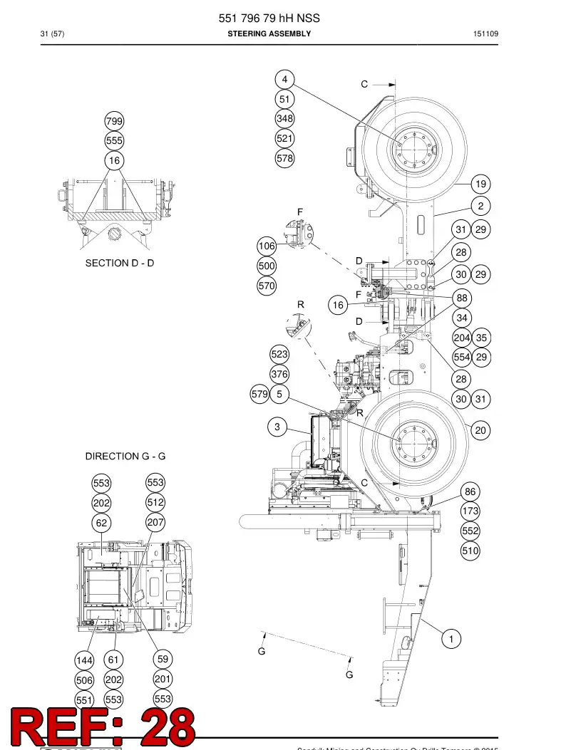55179791b 551 797 91b SOPORTE, TRANSPORTE - Sandvik Technical Drawing