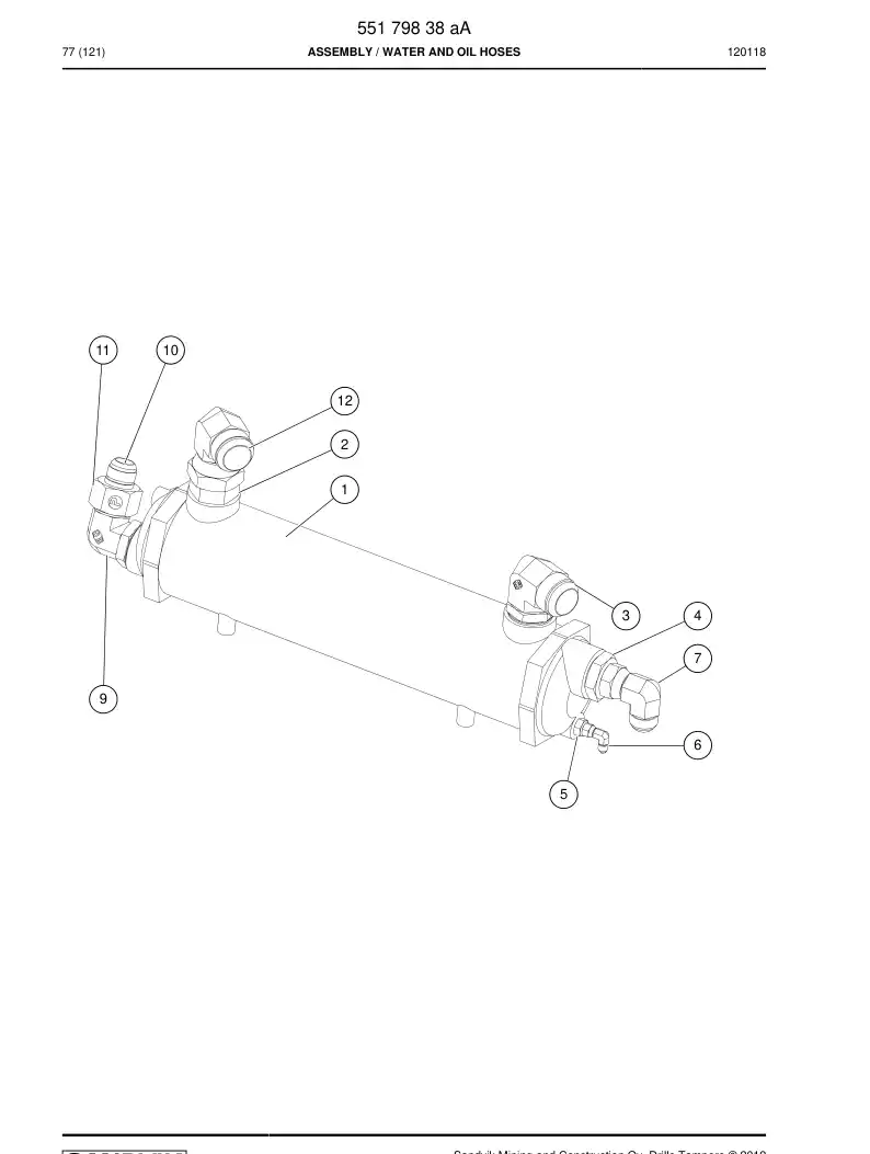 55179838c 551 798 38c Assembly - Sandvik Technical Drawing
