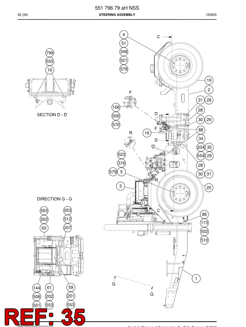 55179842a 551 798 42a Pin - Sandvik Technical Drawing