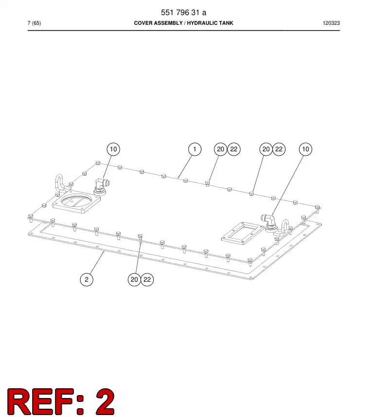 55179906 551 799 06 Seal - Sandvik Technical Drawing