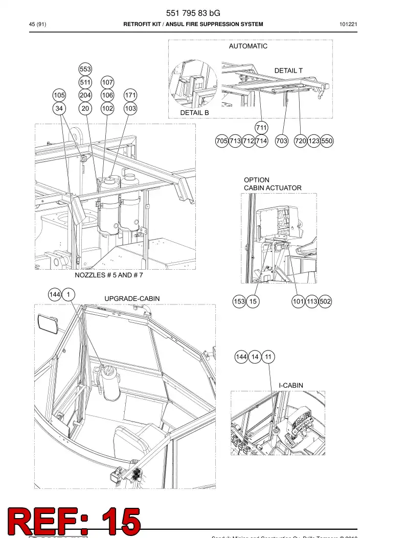 55179925 551 799 25 Plate, Mounting - Sandvik Technical Drawing