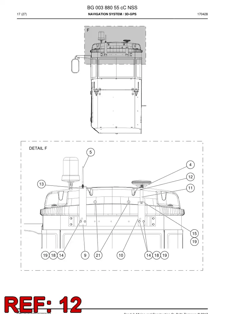 55179960 551 799 60 Nut - Sandvik Technical Drawing