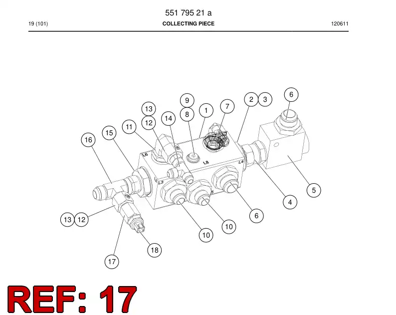55180036 551 800 36 Adapter - Sandvik Technical Drawing