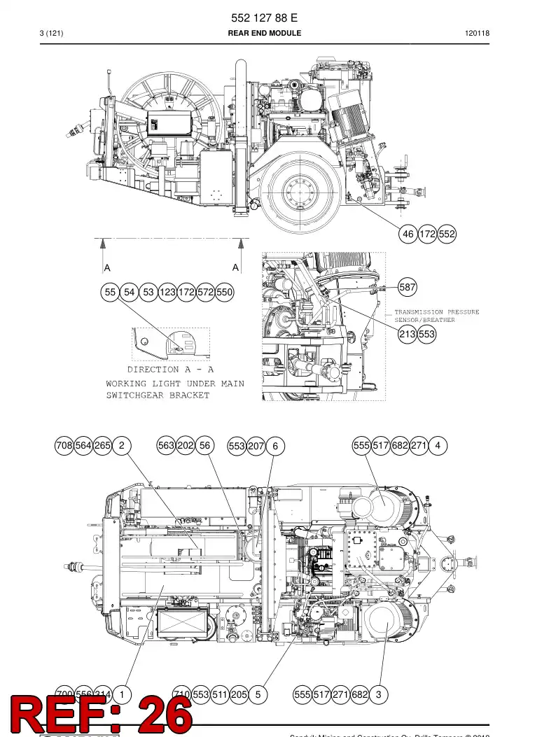 55180040 551 800 40 Spacer - Sandvik Technical Drawing