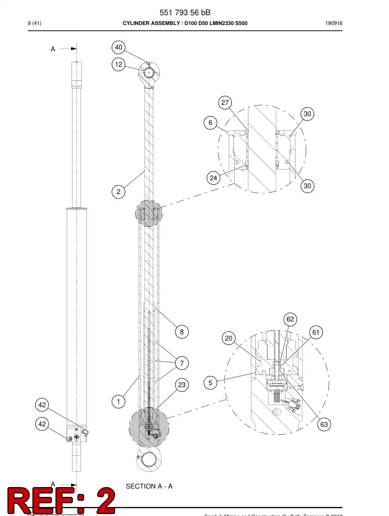 55180168a 551 801 68a Arm - Sandvik Technical Drawing