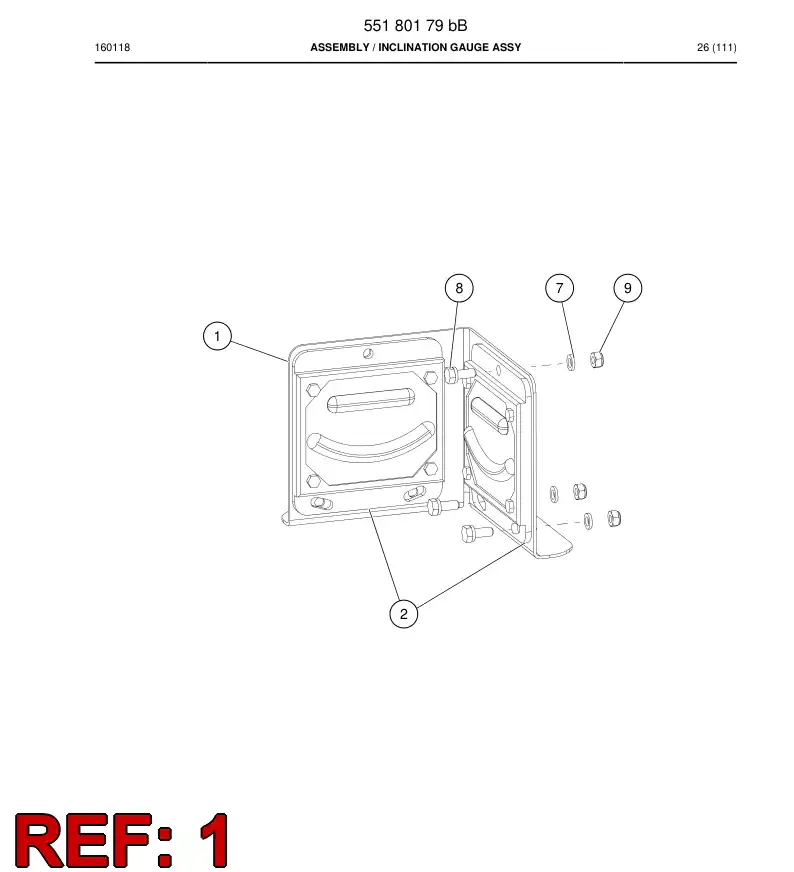 55180178 551 801 78 Bracket - Sandvik Technical Drawing