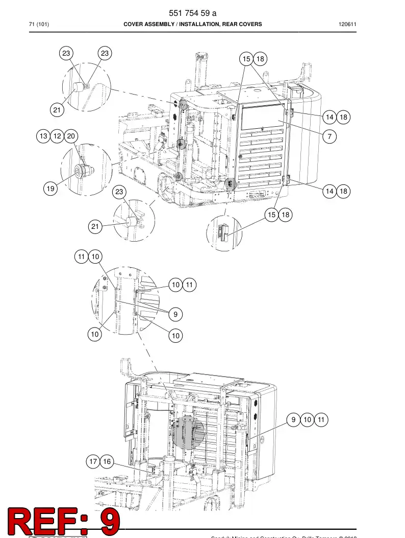 55180228 551 802 28 Plate - Sandvik Technical Drawing