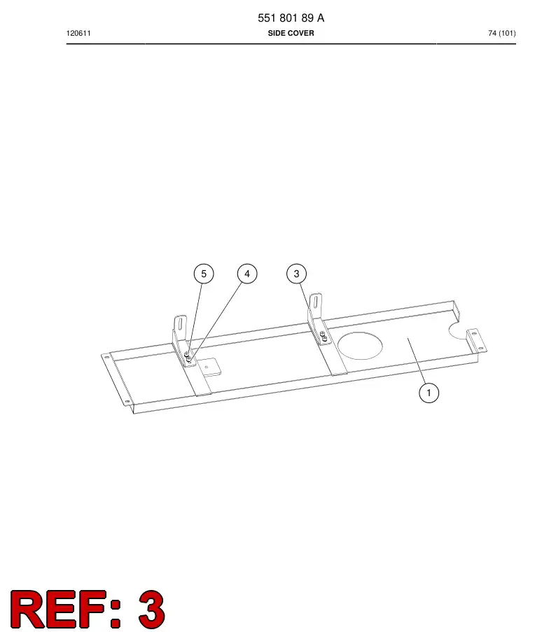 55180229 551 802 29 Plate - Sandvik Technical Drawing