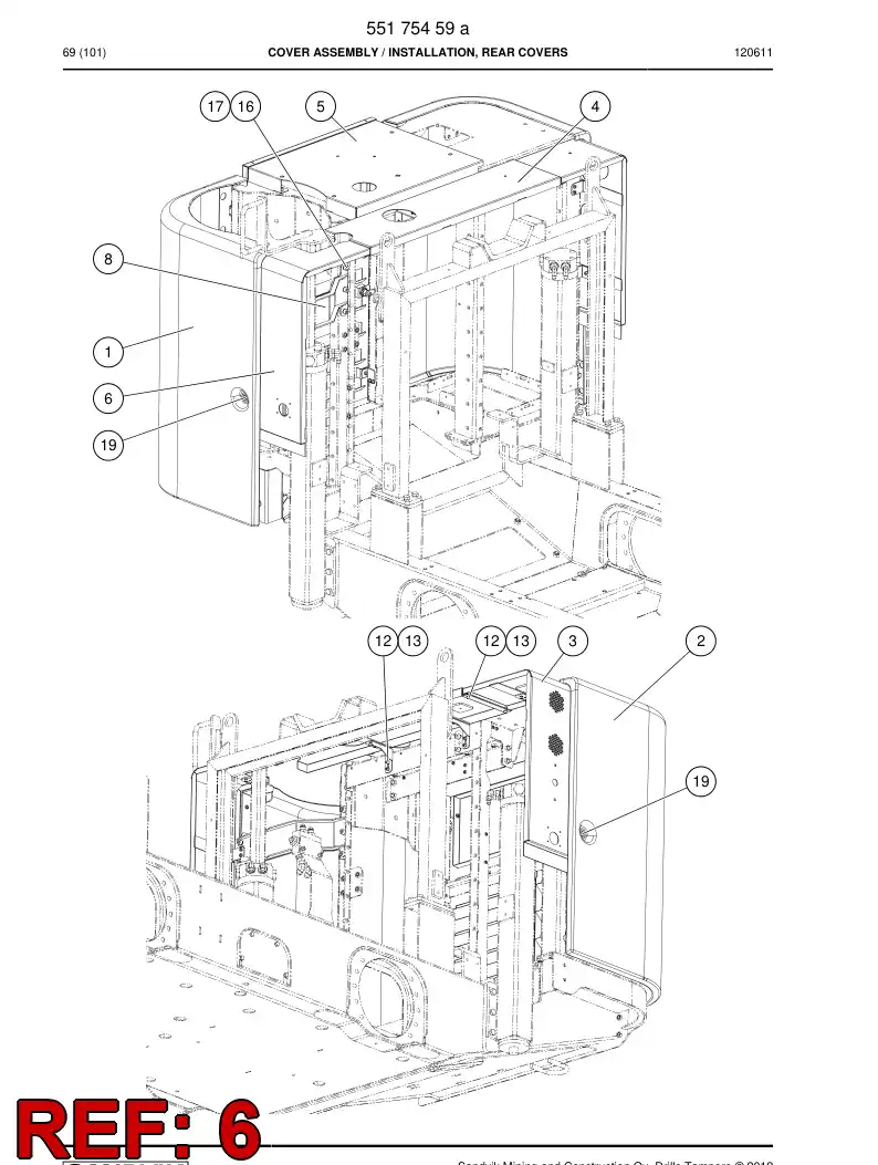 55180232 551 802 32 Plate - Sandvik Technical Drawing