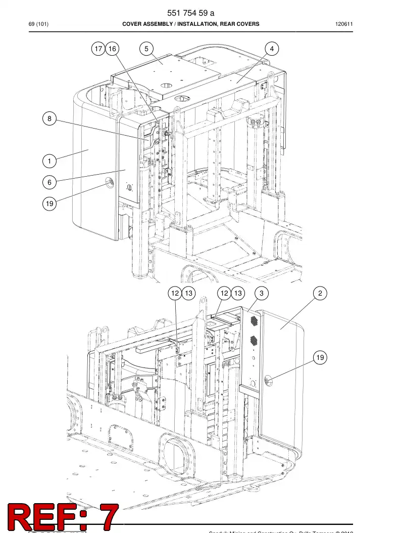 55180237 551 802 37 Lock - Sandvik Technical Drawing