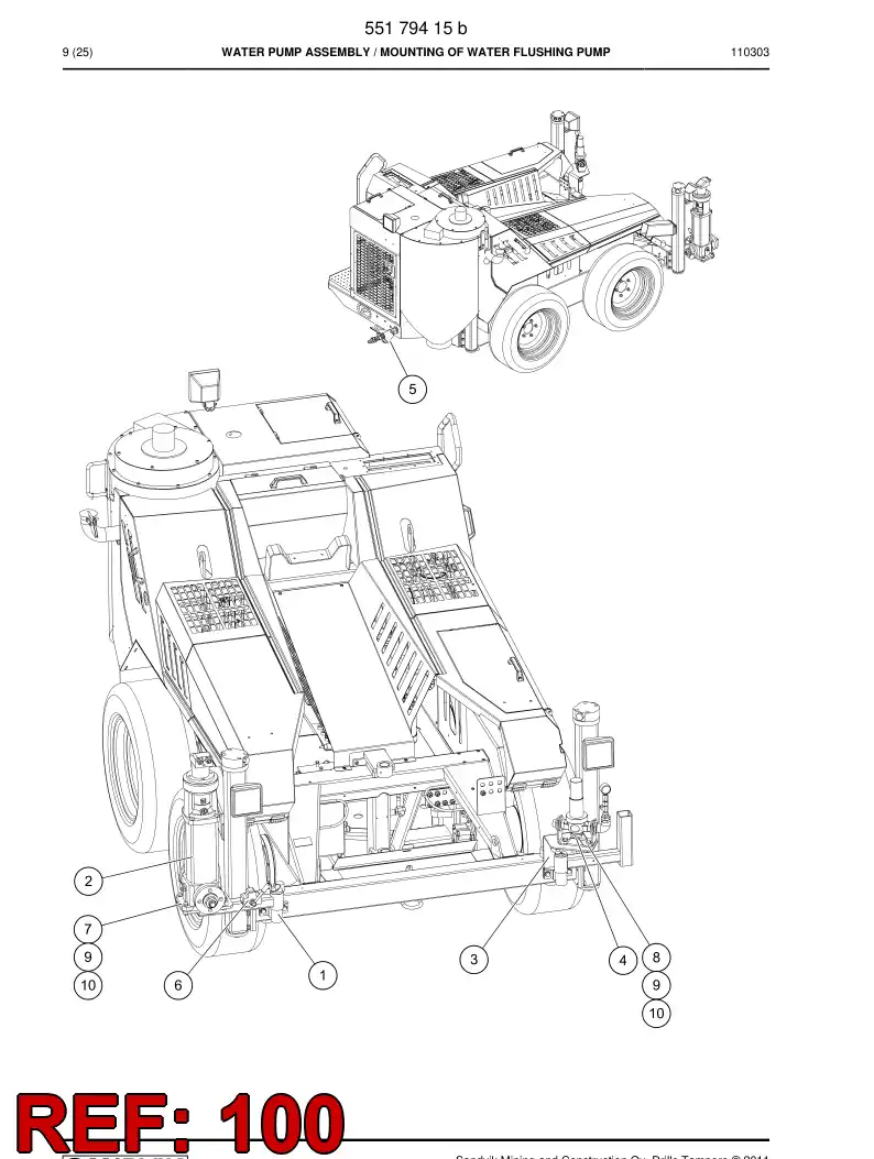 55180247 551 802 47 Diagram - Sandvik Technical Drawing