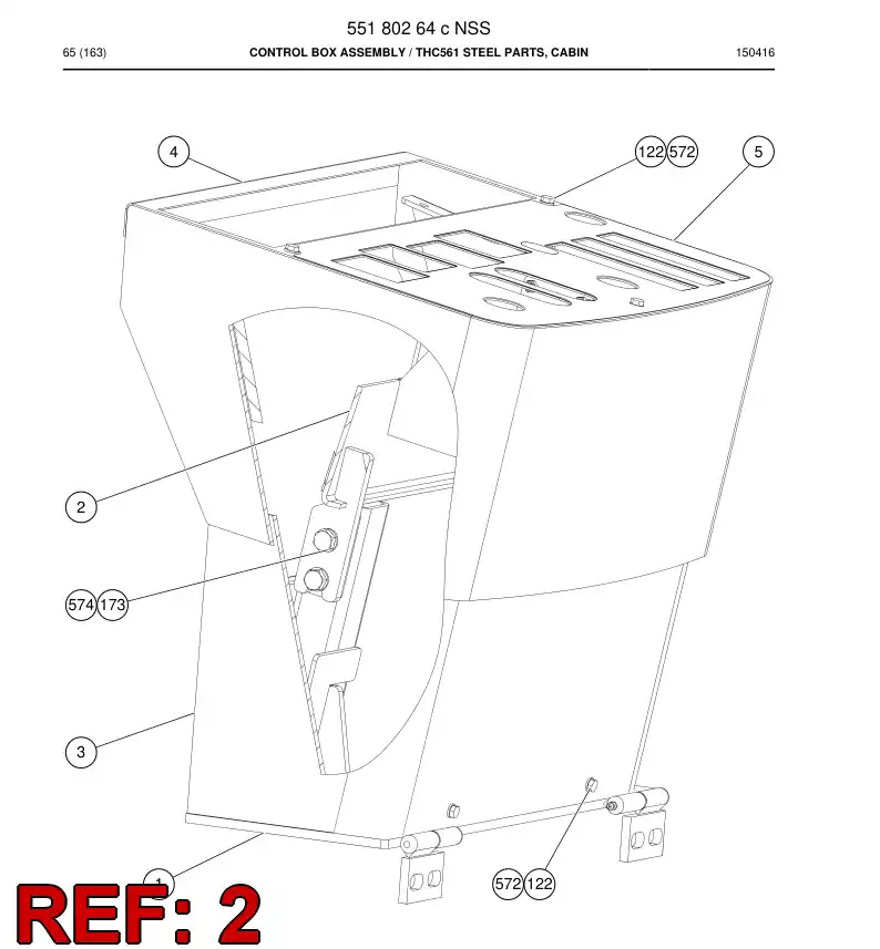 55180267 551 802 67 Frame assembly - Sandvik Technical Drawing