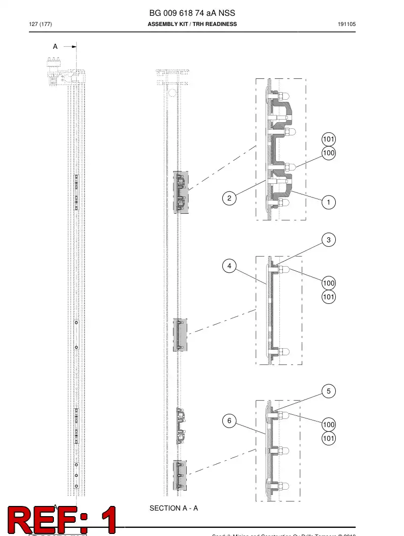 55180271 551 802 71 Plate, Cover - Sandvik Technical Drawing