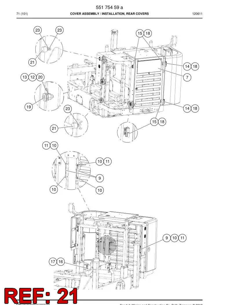 55180283 551 802 83 Buffer, Rubber - Sandvik Technical Drawing