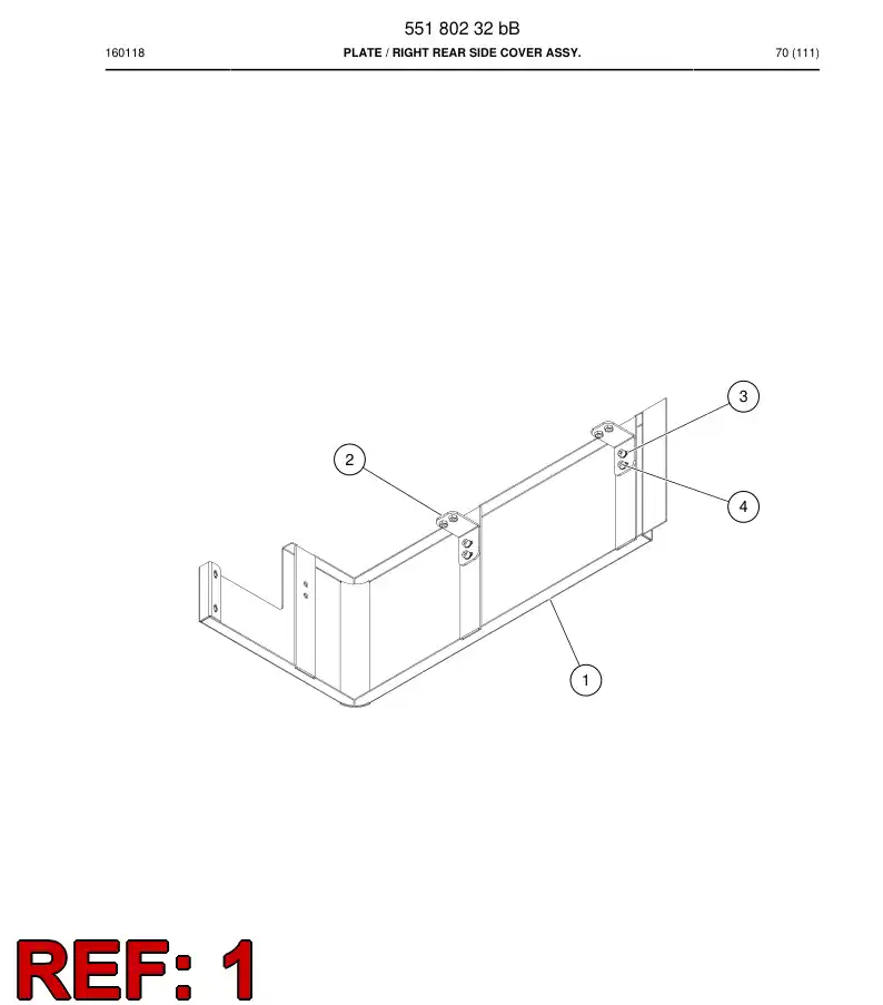 55180285a 551 802 85a Cover, Side - Sandvik Technical Drawing