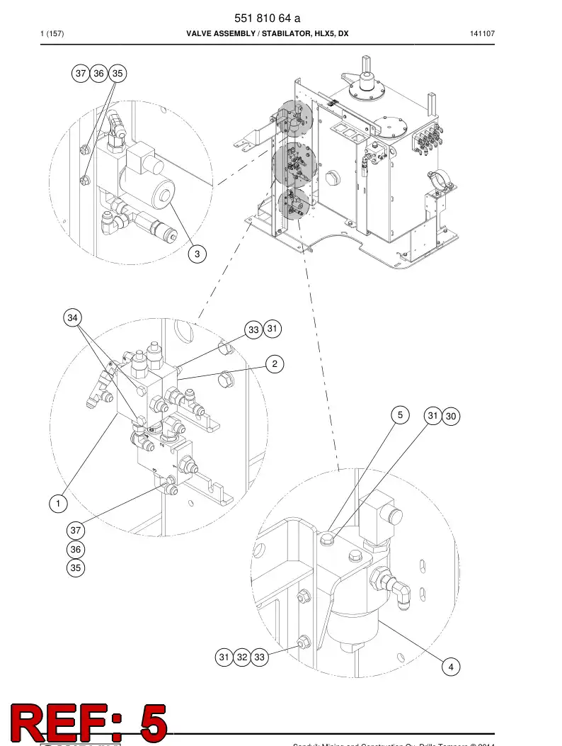 55180314 551 803 14 Bracket - Sandvik Technical Drawing