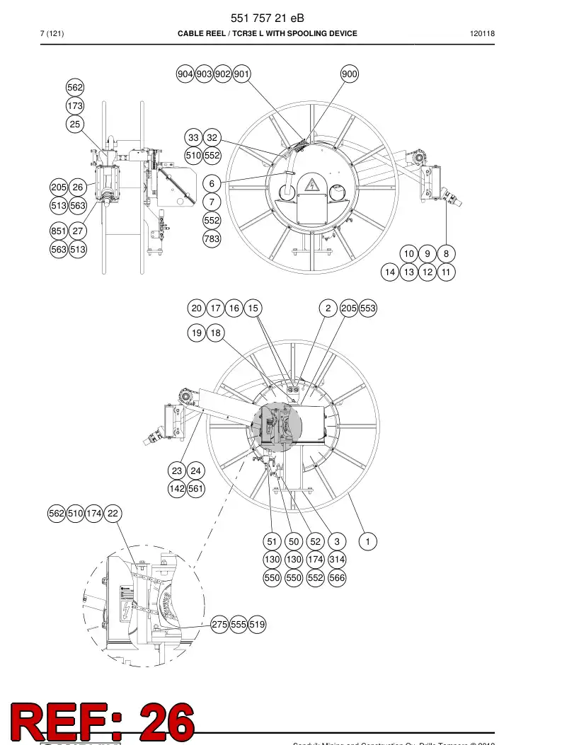 55180356 551 803 56 Guide - Sandvik Technical Drawing
