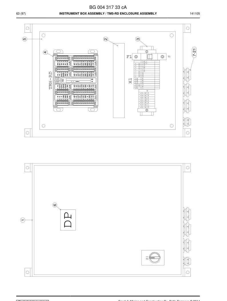 55180459a 551 804 59a Switch, Selector - Sandvik Technical Drawing