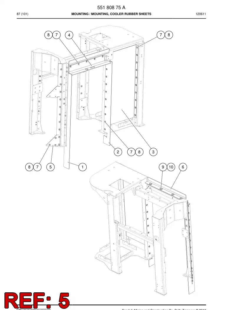 55180461 551 804 61 Plate - Sandvik Technical Drawing
