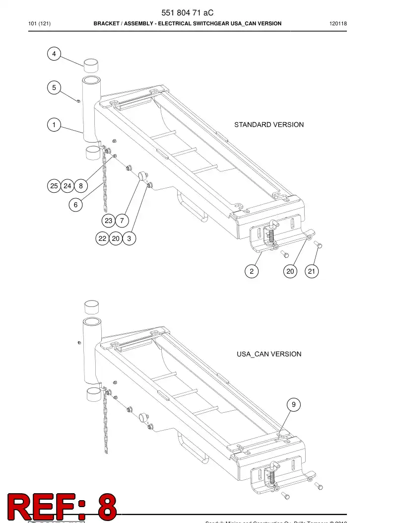 55180470 551 804 70 SOPORTE - Sandvik Technical Drawing