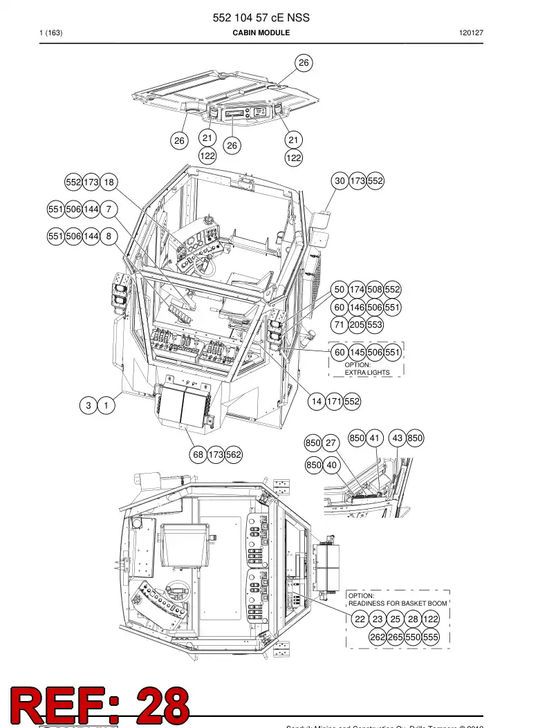 55180473 551 804 73 Platform, Equipment - Sandvik Technical Drawing