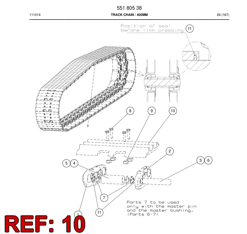 55180539a 551 805 39a Ground plate - Sandvik Technical Drawing