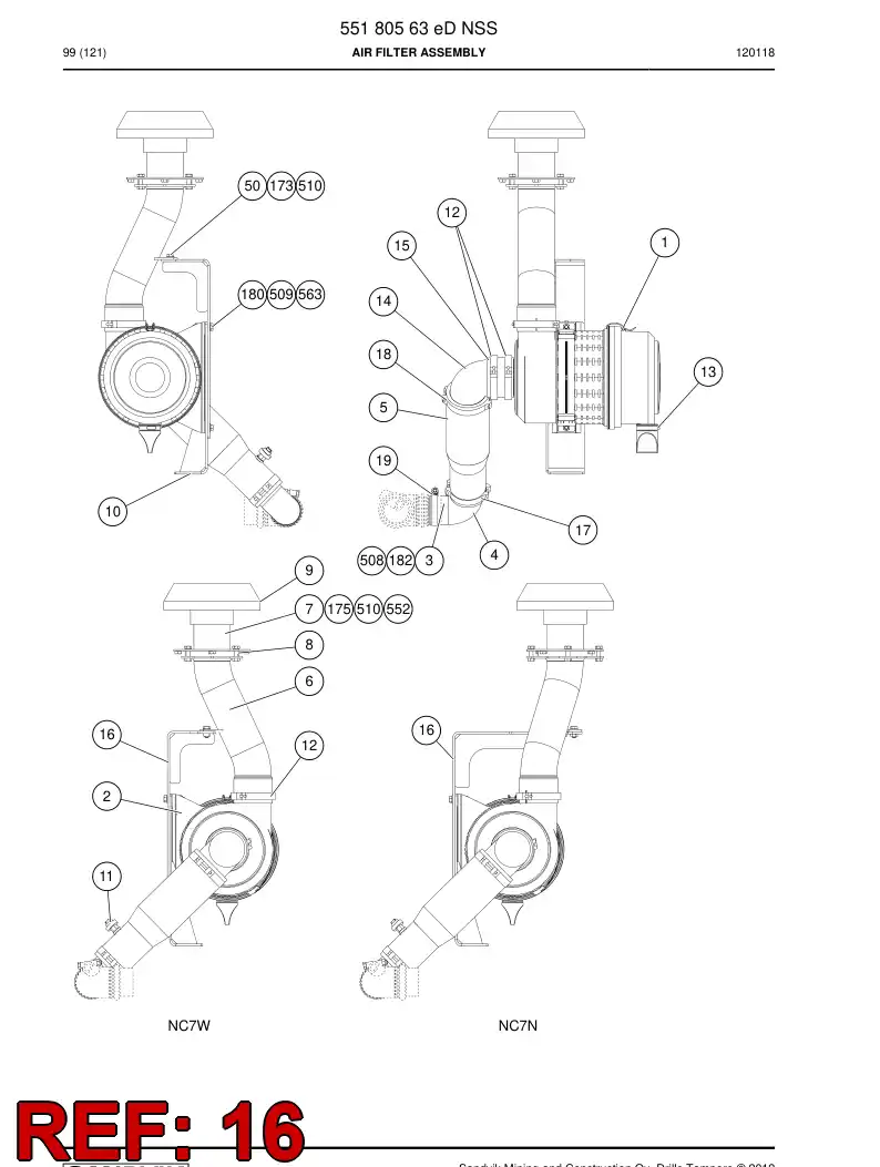 55180546 551 805 46 Bracket - Sandvik Technical Drawing