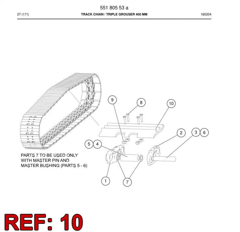 55180554 551 805 54 Plate, Ground - Sandvik Technical Drawing