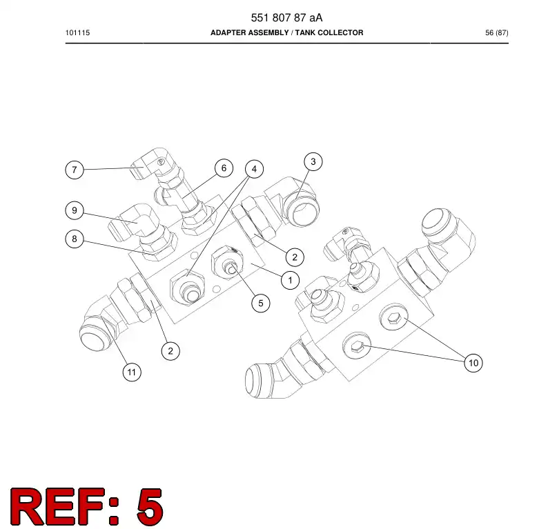 55180568 551 805 68 STRAIGHT THREAD ADAPTER - Sandvik Technical Drawing