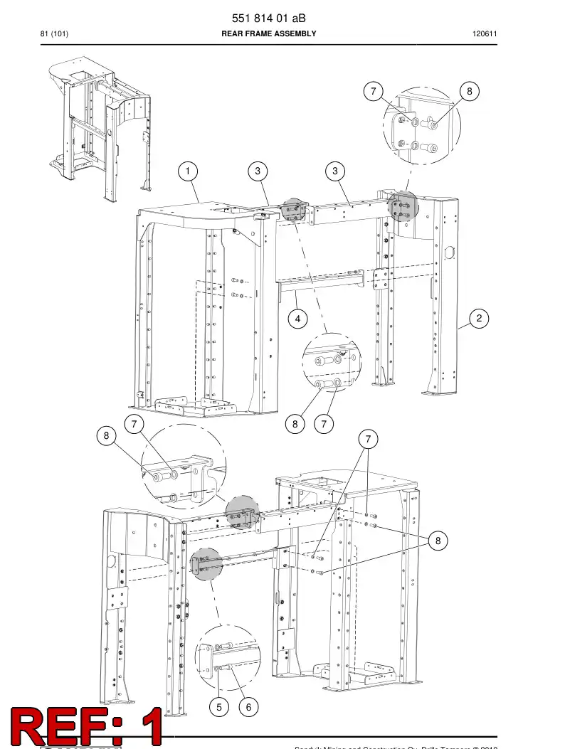 55180773 551 807 73 Assembly - Sandvik Technical Drawing