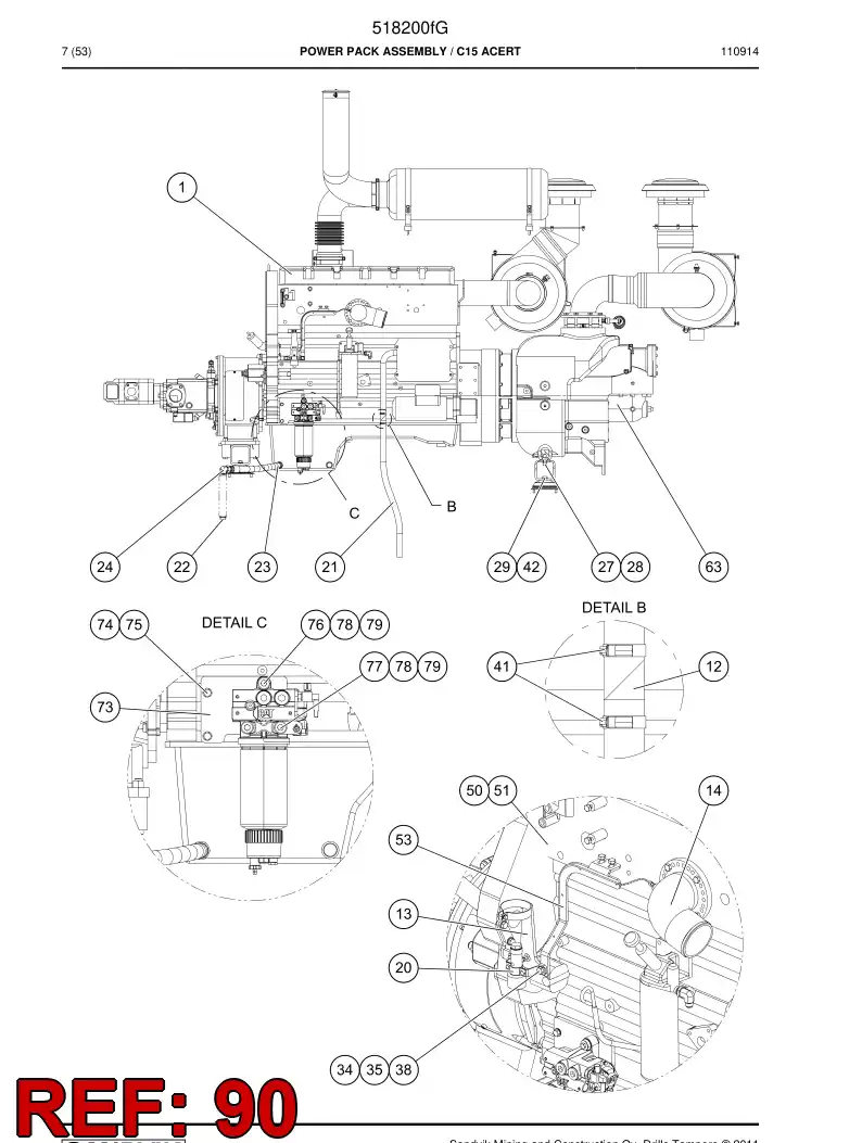 55180820 551 808 20 Bracket - Sandvik Technical Drawing