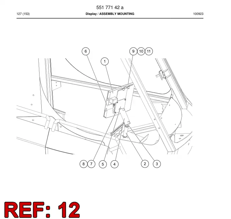 55180823 551 808 23 Decal - Sandvik Technical Drawing