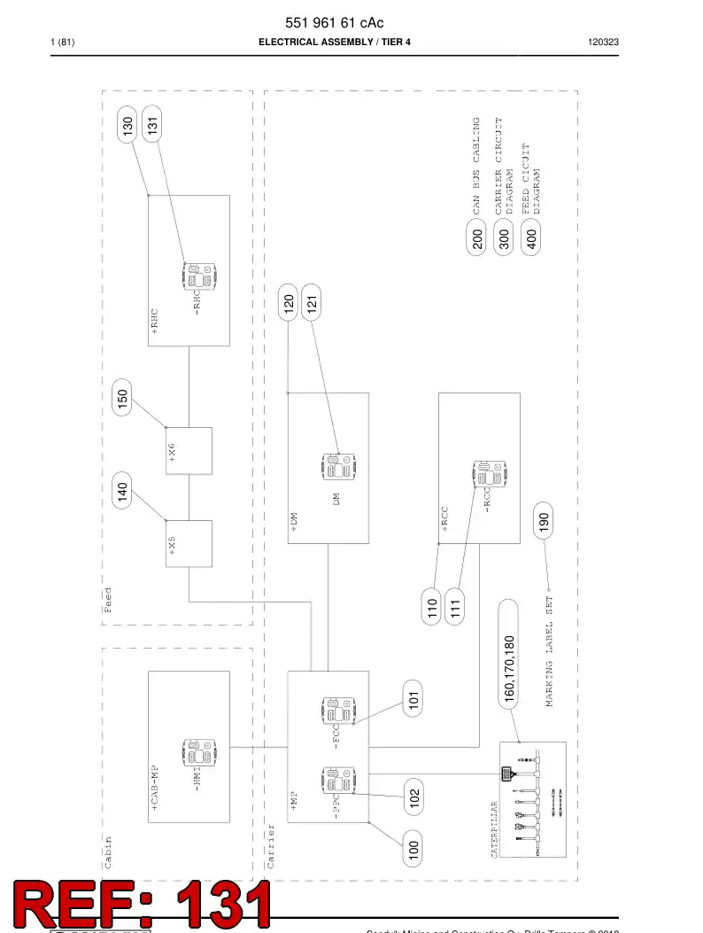 55180911 551 809 11 Pre-Installed Device - Sandvik Technical Drawing