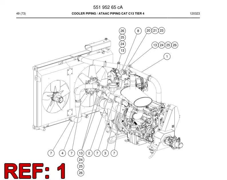 55181020 551 810 20 Cooling tube - Sandvik Technical Drawing