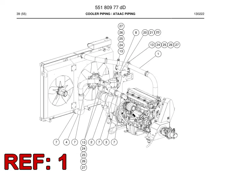 55181020a 551 810 20a Cooling tube - Sandvik Technical Drawing