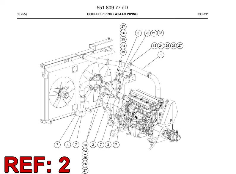 55181021a 551 810 21a Cooling tube - Sandvik Technical Drawing