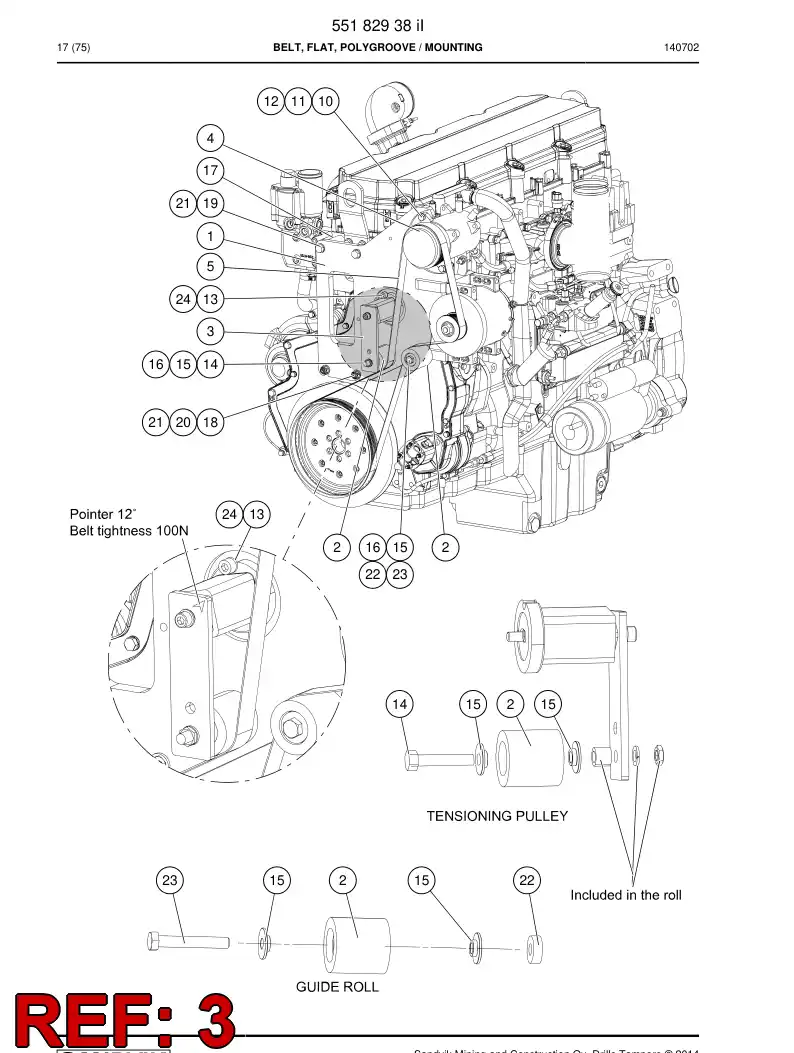 55181035a 551 810 35a TIGHTENER - Sandvik Technical Drawing